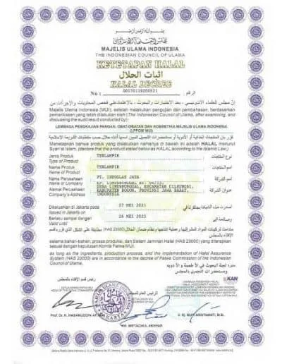 Ketetapan Halal MUI Indoglas Jaya
